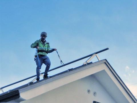 安全装備の実習体験なども