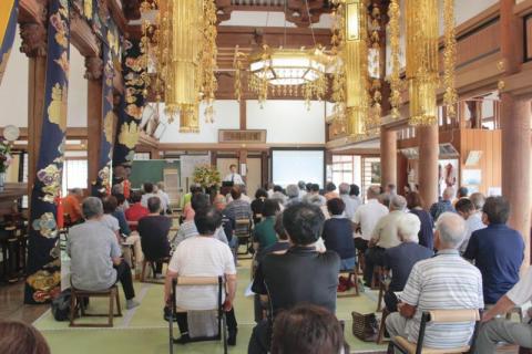 飯山藩主佐久間3代の歴史が語られた大聖寺での講演会