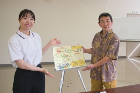 新発売の信州ACE弁当を紹介する加科さん(左)と徳竹さん