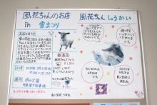 飯山市役所のロビーに見られた東小3年生の手作りポスター